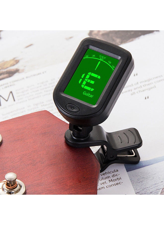 Generic - T-02 Guitar Tuner Clip-On Chromatic Digital Tuner Lcd Display Mini Size Tuner For Acoustic Guitar Ukulele Violin - Image 1