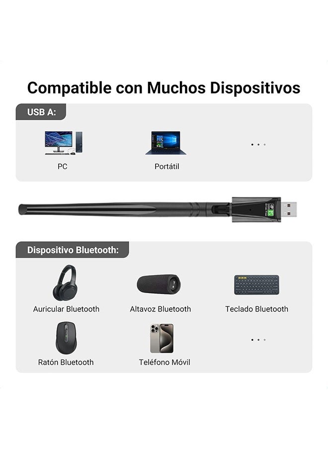 X-level - Bluetooth Wireless USB WiFi Adapter for PC, Long Range USB Bluetooth Dongle, Wireless Transfer for Bluetooth Mouse Keyboard Headphones Speakers,Desktop,Support Laptop-Win11/10/8.1 - Image 1