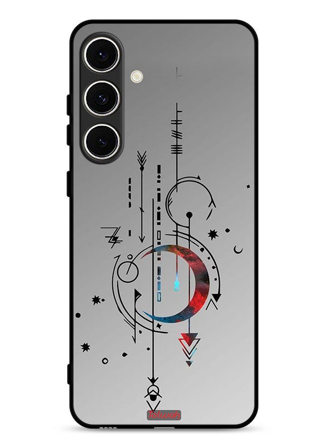 Tolwak Samsung Galaxy M56 5G Protective Case Cover Moon And Arrows Art Pattern - Image 1