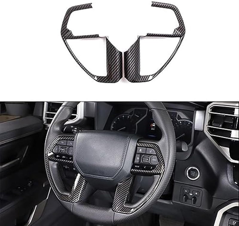 Wivplex Carbon Fiber Steering Wheel Cover for Toyota Tundra 2022-2023 - Image 2