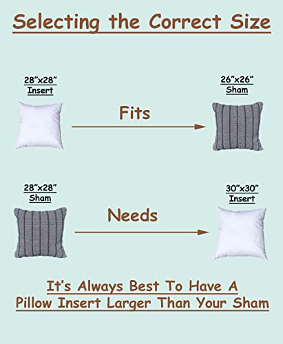 Pillowflex Premium Polyester Throw Pillow Insert - 28x28 - Ultra Soft Square Throw Pillow, Couch Sham, Lumbar, Back, Sofa - Machine Washable - Decorative Accent Form - 1 Soft Pillow - Image 2