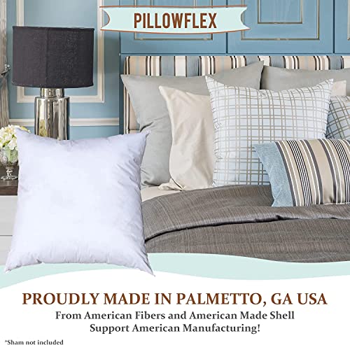Pillowflex Premium Polyester Throw Pillow Insert - 28x28 - Ultra Soft Square Throw Pillow, Couch Sham, Lumbar, Back, Sofa - Machine Washable - Decorative Accent Form - 1 Soft Pillow - Image 3