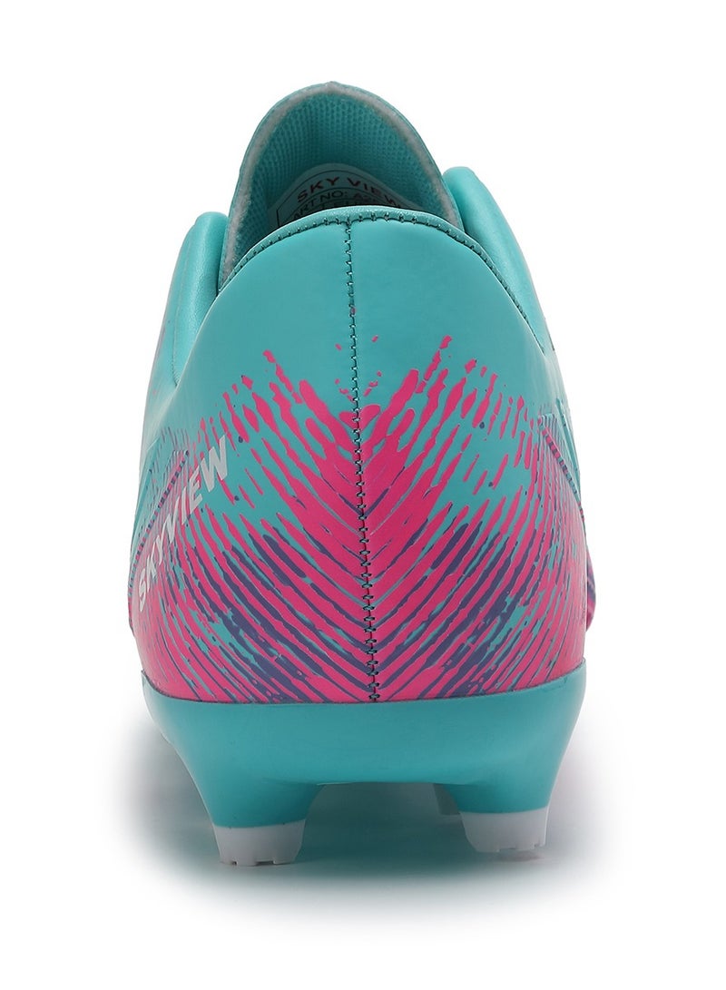Sky View SKY VIEW Boys And Girls Soccer Cleats Turf Soccer Shoes For Kids Indoor Outdoor Children Unisex Football Boots AG FG Wide Training Sneaker Blue Pink  - Image 4