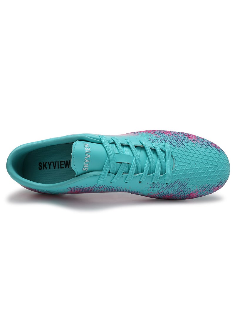 Sky View SKY VIEW Boys And Girls Soccer Cleats Turf Soccer Shoes For Kids Indoor Outdoor Children Unisex Football Boots AG FG Wide Training Sneaker Blue Pink  - Image 5