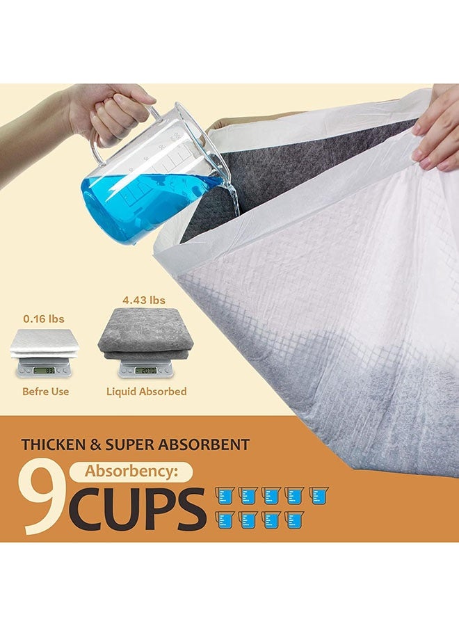 فوط تدريب الحيوانات الأليفة بالفحم - صغير 33*45 سم، فوط تدريب للحيوانات الأليفة، فوط تدريب الجراء بالفحم، 6 طبقات فائقة الامتصاص ومقاومة للتسرب وسريعة الجفاف، فوط تدريب، فوط تدريب للجراء والقطط والأرانب للاستخدام مرة واحدة - Image 4