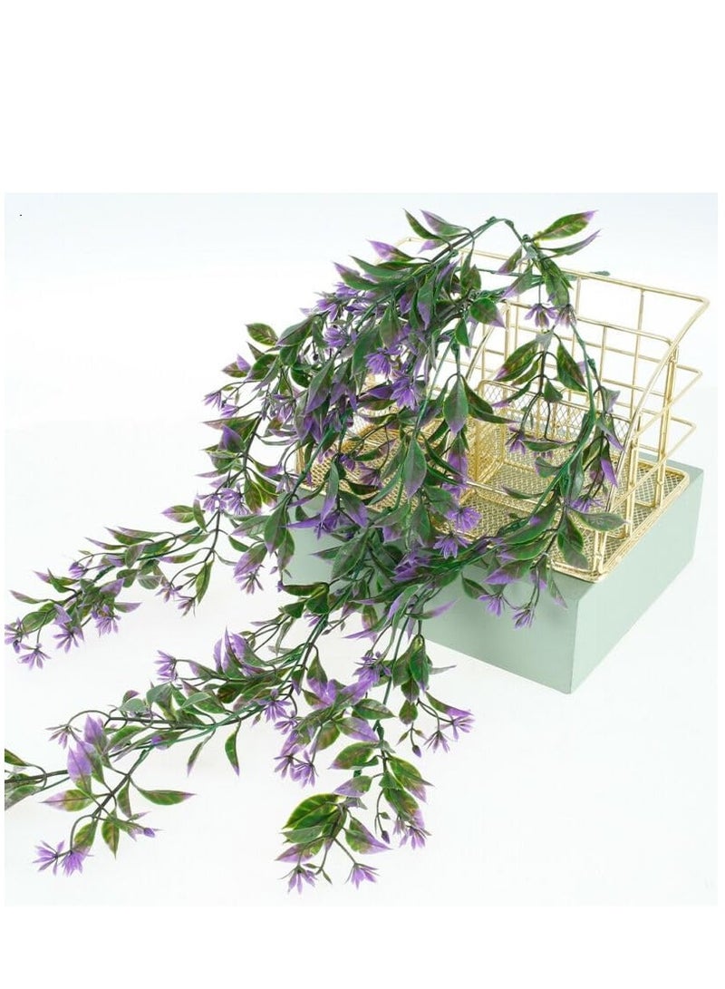 ALASAMCO Artificial Hanging Ivy Flower Vine, Faux Vines Ivy Leaves Outdoor Fake Hanging Plants Luxuriant Wall Hang Garland For Porch Patio Arch Balcony Garden Party Wedding(6pcs 78cm) - Image 5