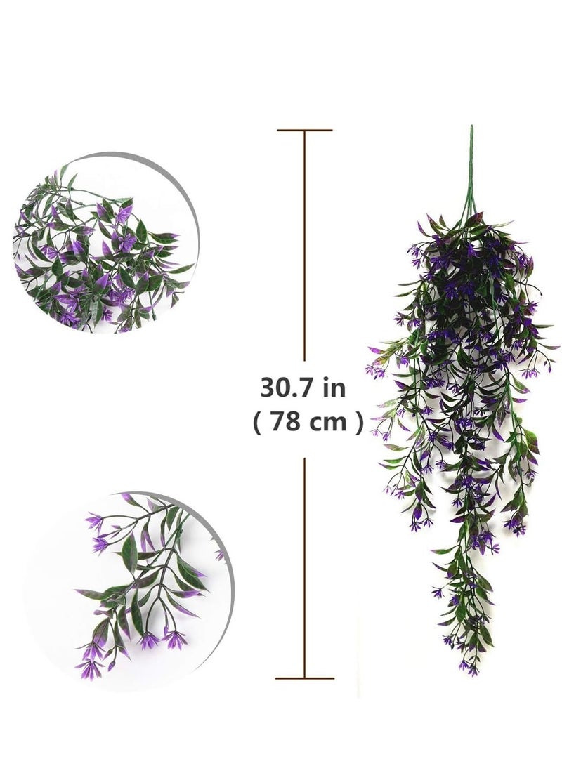 ALASAMCO Artificial Hanging Ivy Flower Vine, Faux Vines Ivy Leaves Outdoor Fake Hanging Plants Luxuriant Wall Hang Garland For Porch Patio Arch Balcony Garden Party Wedding(6pcs 78cm) - Image 2