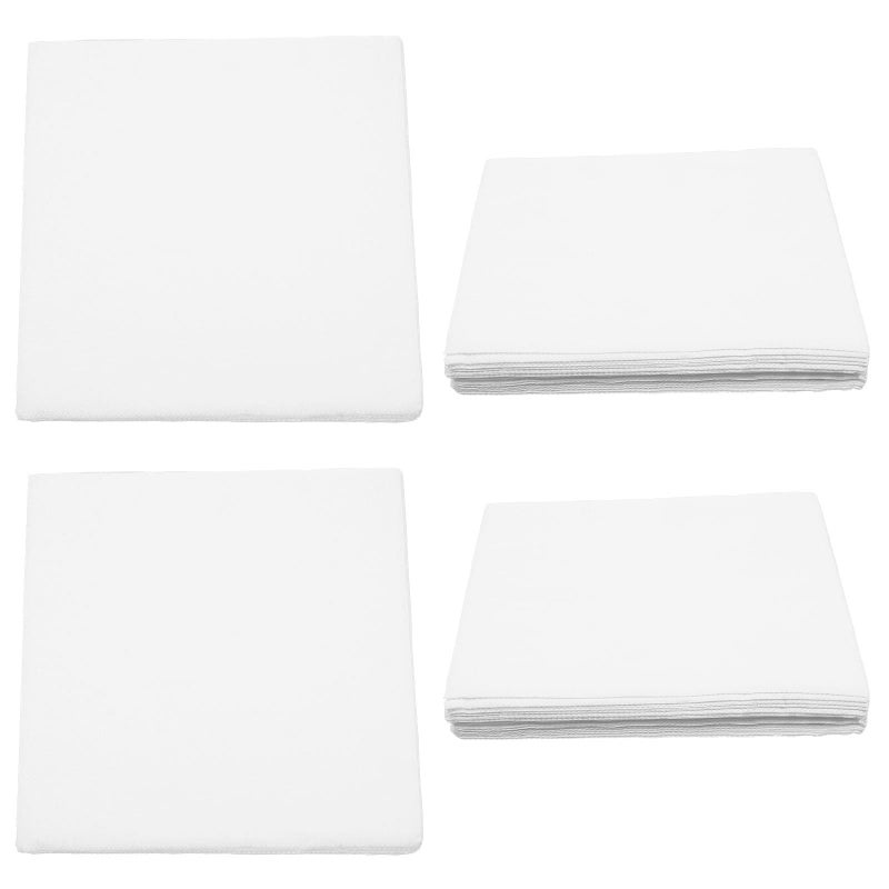 مناديل عشاء بيضاء يمكن التخلص منها 80 قطعة مناديل ورقية ناعمة لحفلات الزفاف والمطاعم - Image 2