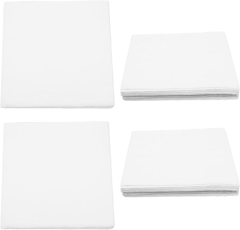 مناديل عشاء بيضاء يمكن التخلص منها 80 قطعة مناديل ورقية ناعمة لحفلات الزفاف والمطاعم - Image 1