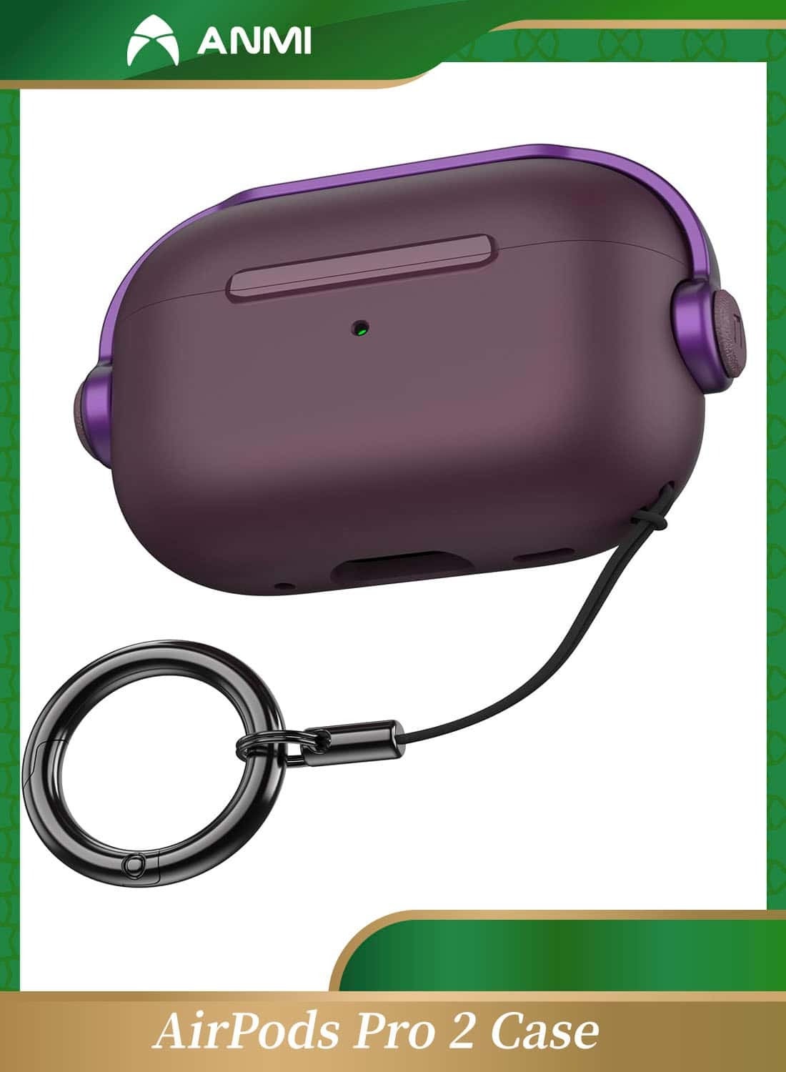 Anmi NEW Case for Airpod Pro 2 Case Cover with Lock, for Airpods Pro 2nd Generation Case, Shockproof Cover for AirPods Pro 2 Case Music Kid (Purple)
