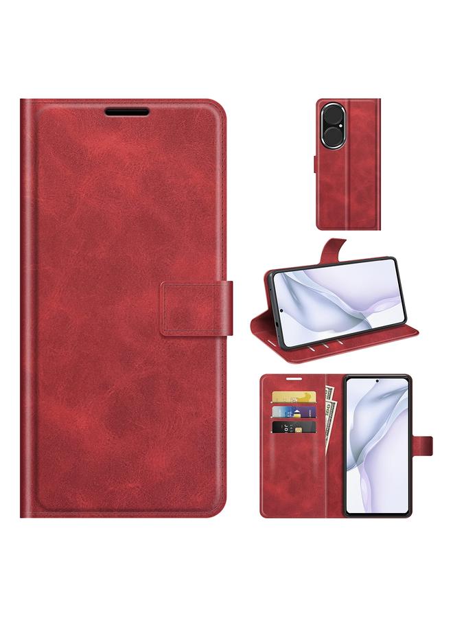 Zaboon Case For Huawei P50 Retro Calf Pattern Buckle Horizontal Flip Leather Case with Holder & Card Slots & Wallet - Image 1