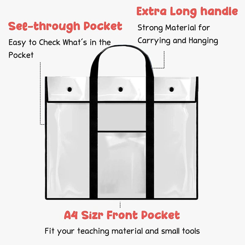 Large Transparent PVC Storage Bag - Durable Hanging Design, Easy to Clean for Home Office Organization - Image 5