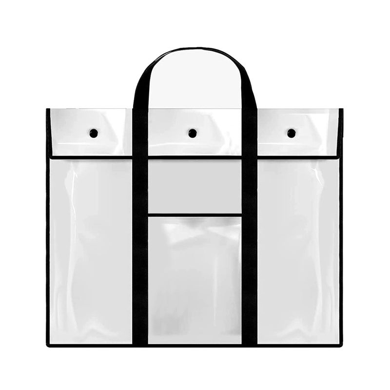 Large Transparent PVC Storage Bag - Durable Hanging Design, Easy to Clean for Home Office Organization - Image 1