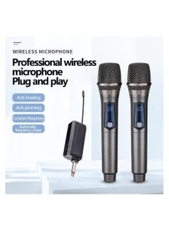 Wireless Microphone, DMG UHF Handheld Dynamic Mic Karaoke System with Rechargeable Receiver, 164 ft Range, for Nights and House Parties, DJ, Meeting