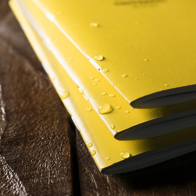 Rite in the Rain Weatherproof Stapled Notebook, 4.625" x 7", Yellow Cover, Field Pattern, 3 Pack (No. 351FX) - Image 5