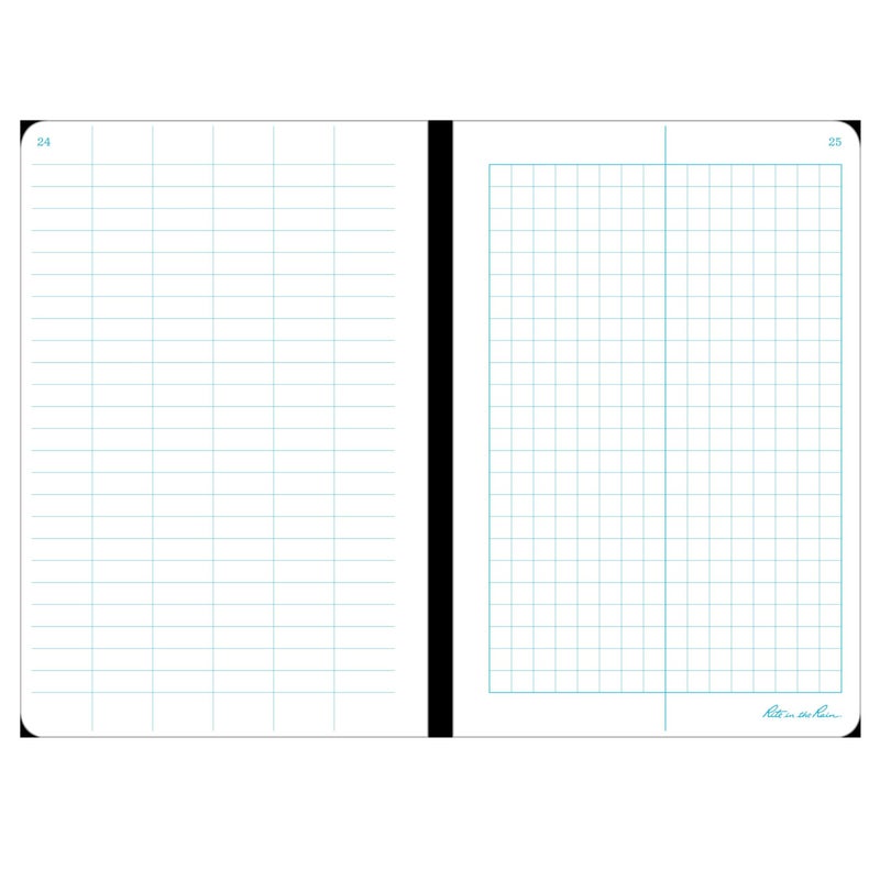 Rite in the Rain Weatherproof Stapled Notebook, 4.625" x 7", Yellow Cover, Field Pattern, 3 Pack (No. 351FX) - Image 2