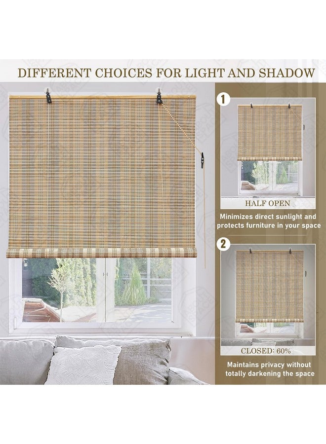 ABOUT SPACE Bamboo Curtains - W 3 ft x H 6 ft - Rope Mechanism Roll Up Down Bamboo Shade for Sunlight, Dust Protection Window Chick Blinds for Balcony, Restaurant, Hotel, Dhaba, Resort - Image 4