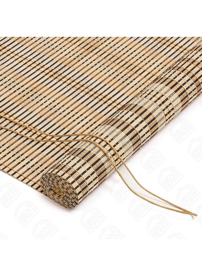ABOUT SPACE Bamboo Curtains - W 3 ft x H 6 ft - Rope Mechanism Roll Up Down Bamboo Shade for Sunlight, Dust Protection Window Chick Blinds for Balcony, Restaurant, Hotel, Dhaba, Resort - Image 3