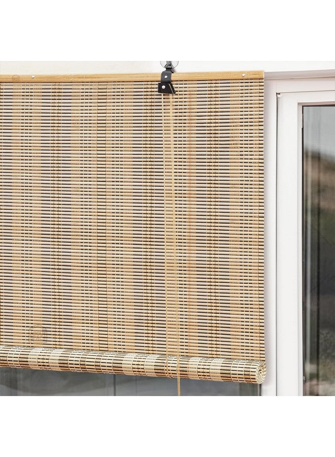 ABOUT SPACE Bamboo Curtains - W 3 ft x H 6 ft - Rope Mechanism Roll Up Down Bamboo Shade for Sunlight, Dust Protection Window Chick Blinds for Balcony, Restaurant, Hotel, Dhaba, Resort - Image 1