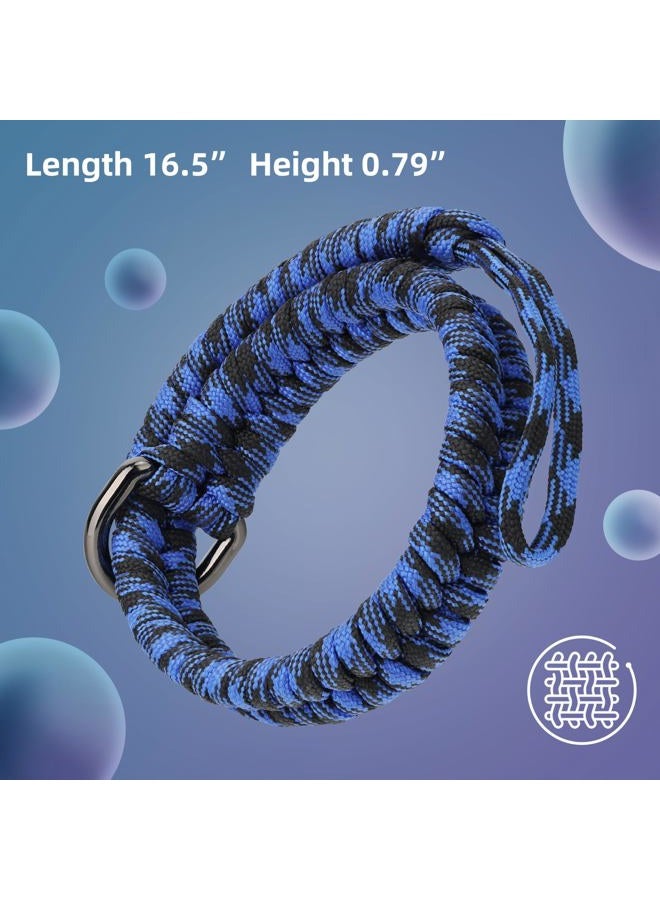 Sunya Camera Wrist Strap ,Paracord Camera Hand Sling, Quick Release, Portable Attachment, Black-blue, Universal - Image 3