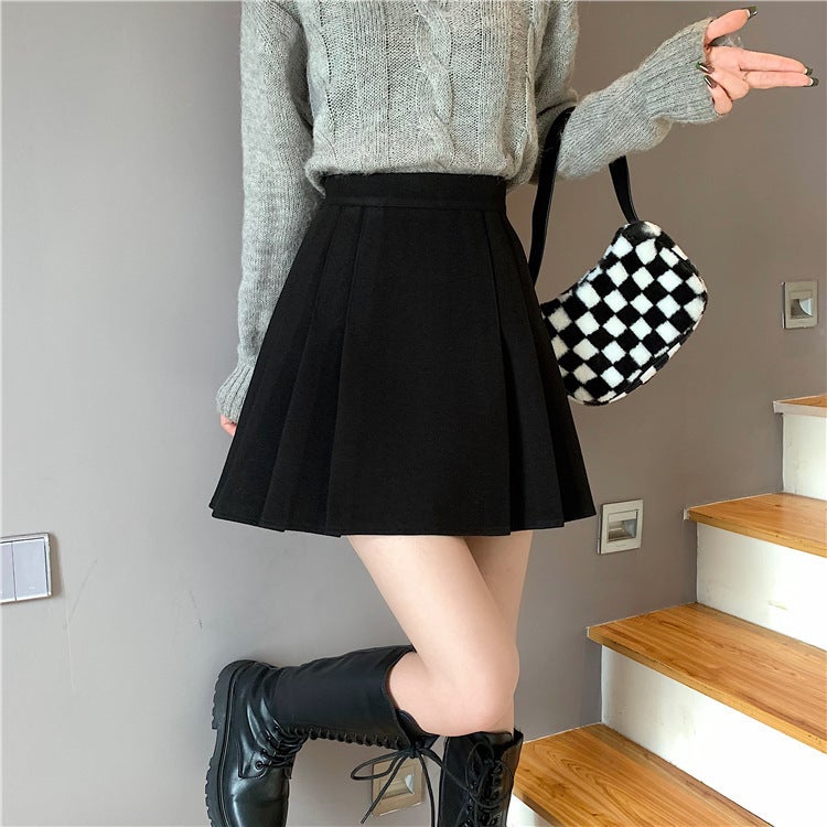 Women'S Summer 2023 High-Waisted A-Line Pleated Short Skirt For Petite Figures, Stylish And Chic - Image 5