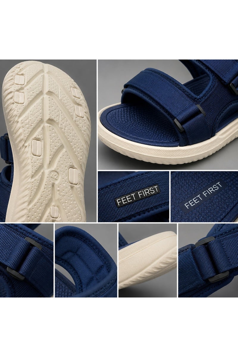 Feet First Men’s Sports Sandals with Adjustable Velcro Straps – Lightweight Comfort Outdoor Walking Sandals - Image 3
