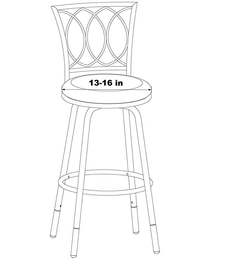Deisy Dee 4PCS Round Bar Stool Seat Covers Stretch Round Chair Covers for 13-16 Inch Stool Chair (Grey) - Image 5