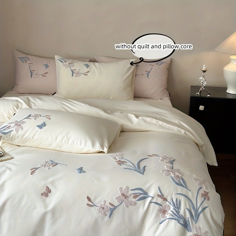 3pcs Plant Floral Bedding Including Duvet Cover And Pillowcases (Filling Not Included) - Image 3