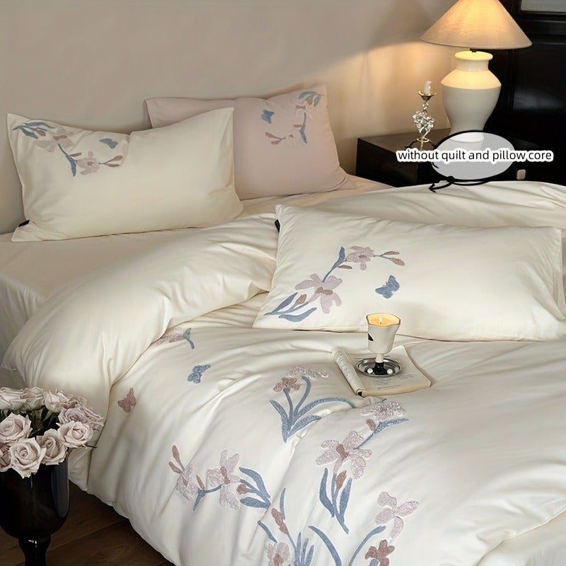 3pcs Plant Floral Bedding Including Duvet Cover And Pillowcases (Filling Not Included) - Image 2