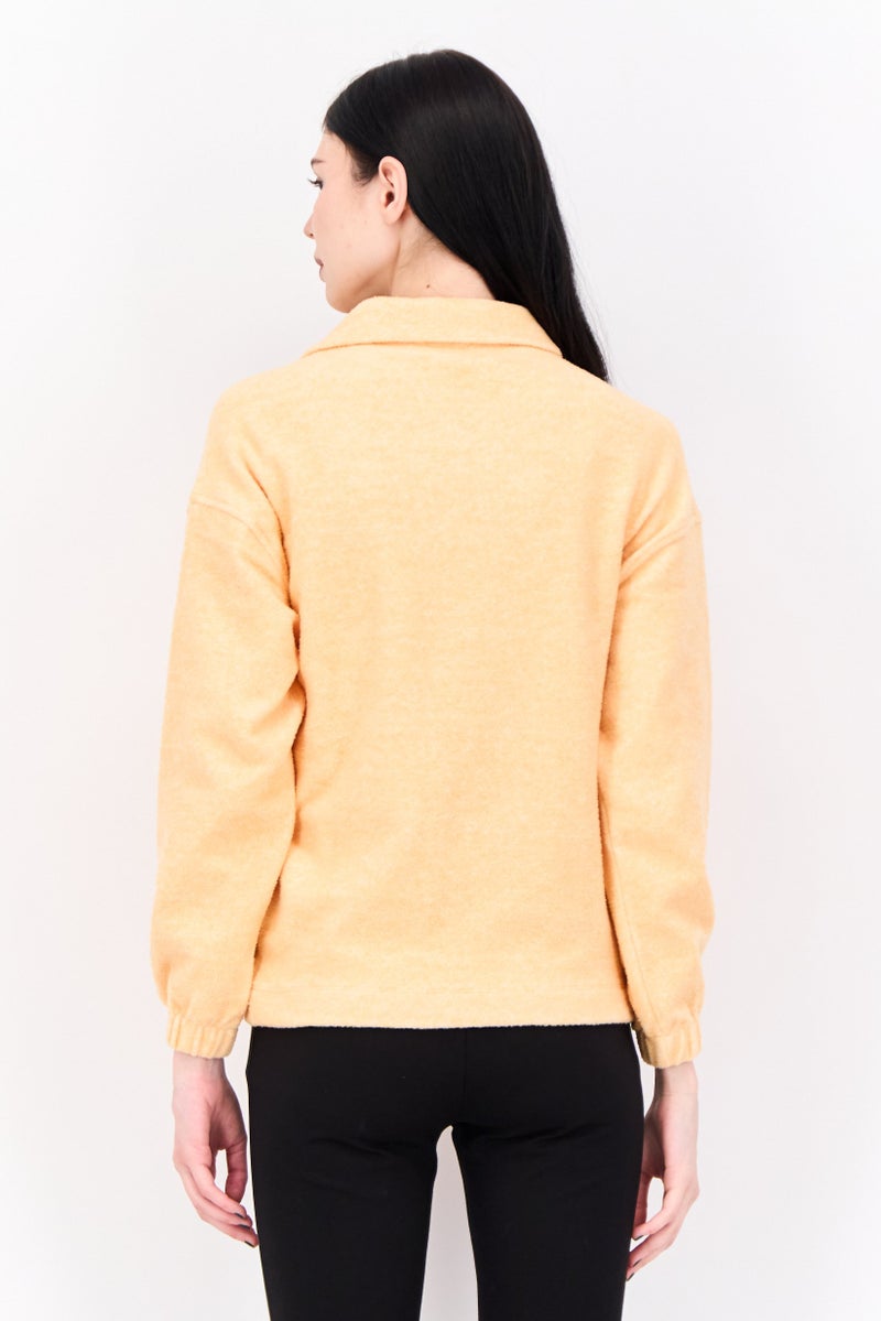 Asos 4505 Women Sportswear Fit Long Sleeves Outdoor Sweatshirt, Peach  - Image 3
