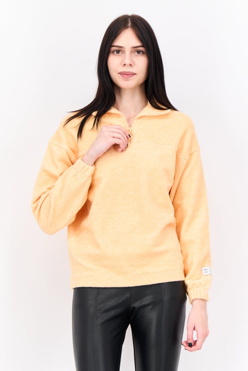 Asos 4505 Women Sportswear Fit Long Sleeves Outdoor Sweatshirt, Peach  - Image 1