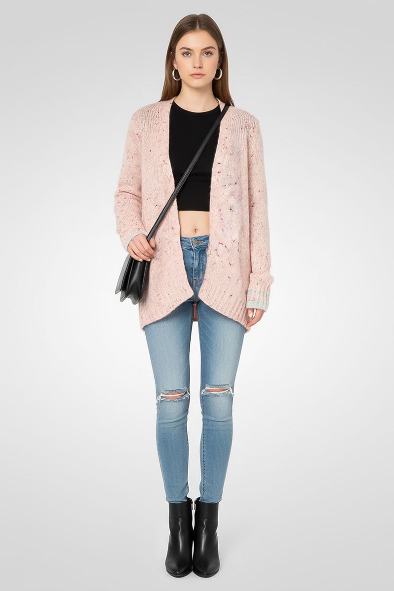 Harmont & Blaine Women V-Neck Knitted Sweater, Pink - Image 2