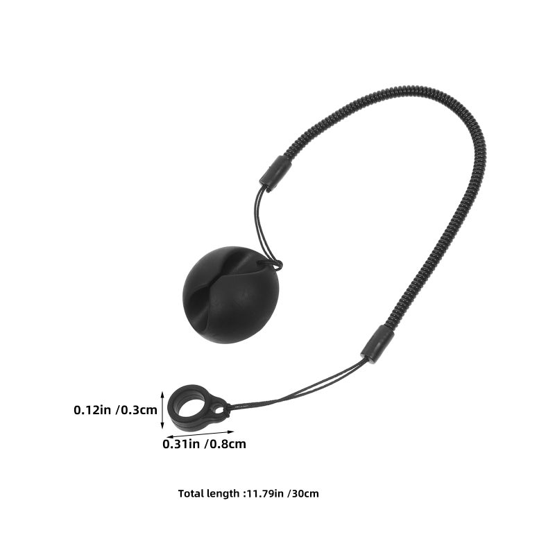 8pcs Retractable Stylus Coil Lanyard Anti-Lose Leash Elastic Tether for Capacitive Stylus Drawing Tablets POS Machine Touchscreens Clipboard Black - Image 5