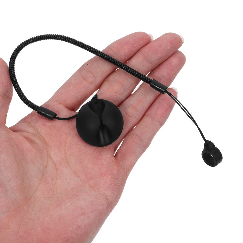 8pcs Retractable Stylus Coil Lanyard Anti-Lose Leash Elastic Tether for Capacitive Stylus Drawing Tablets POS Machine Touchscreens Clipboard Black - Image 4