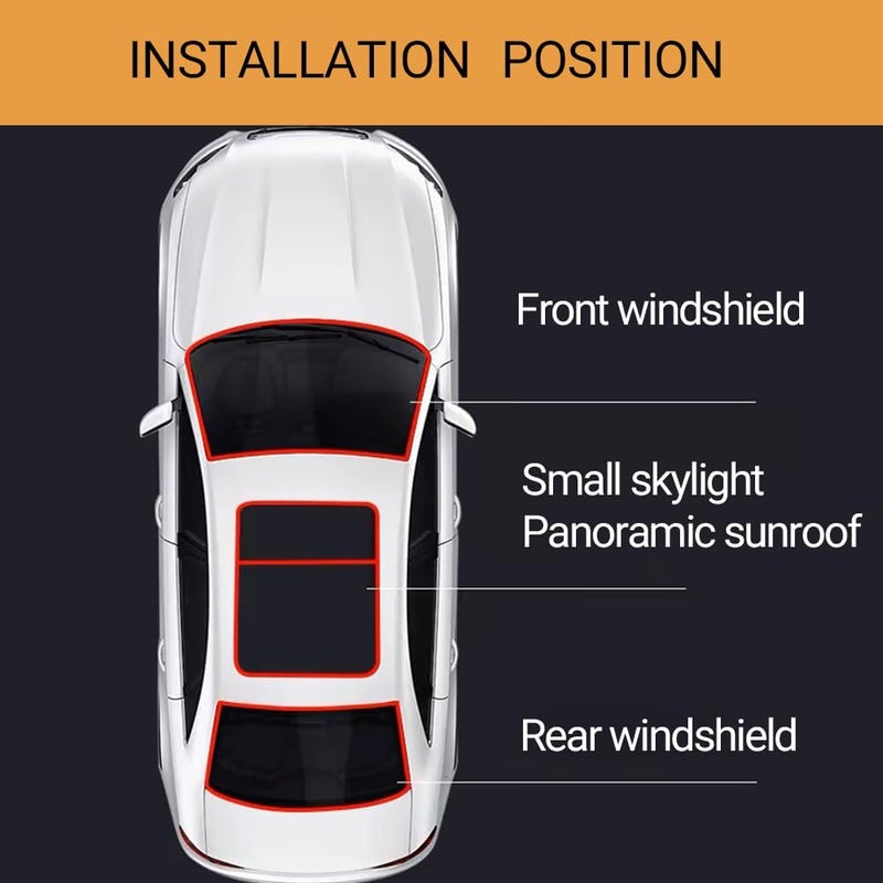 PACIXU Car Front Windshield Rubber Seal Strip, Windshield Weather Stripping, Molding Trim Strips for Most Cars Trucks RV SUVs, 1.7M, Black - Image 4