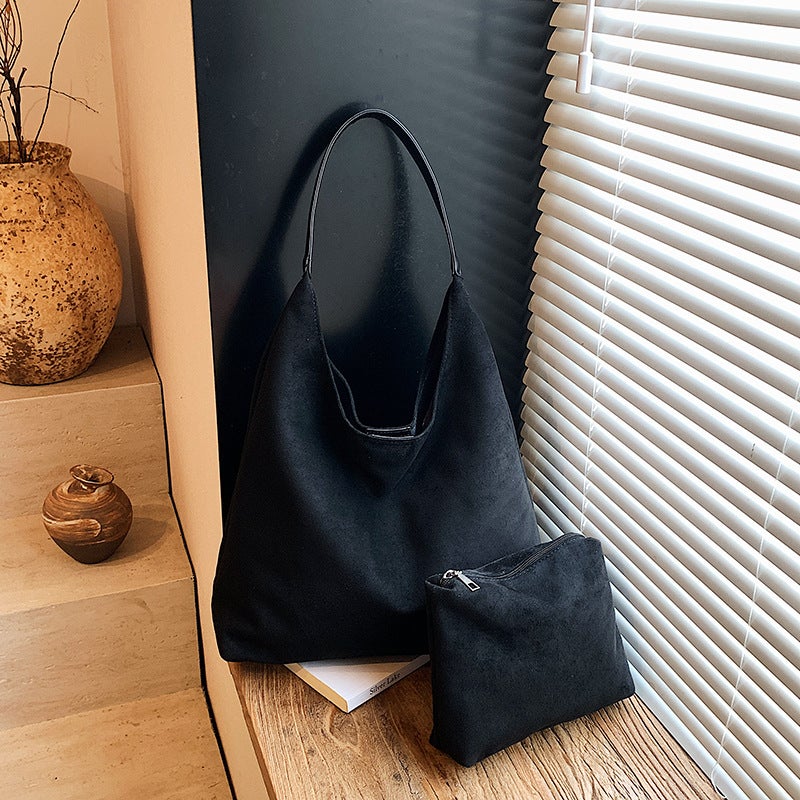Women's PU Tote Bag Vintage Shoulder Bag Large Capacity - Image 2