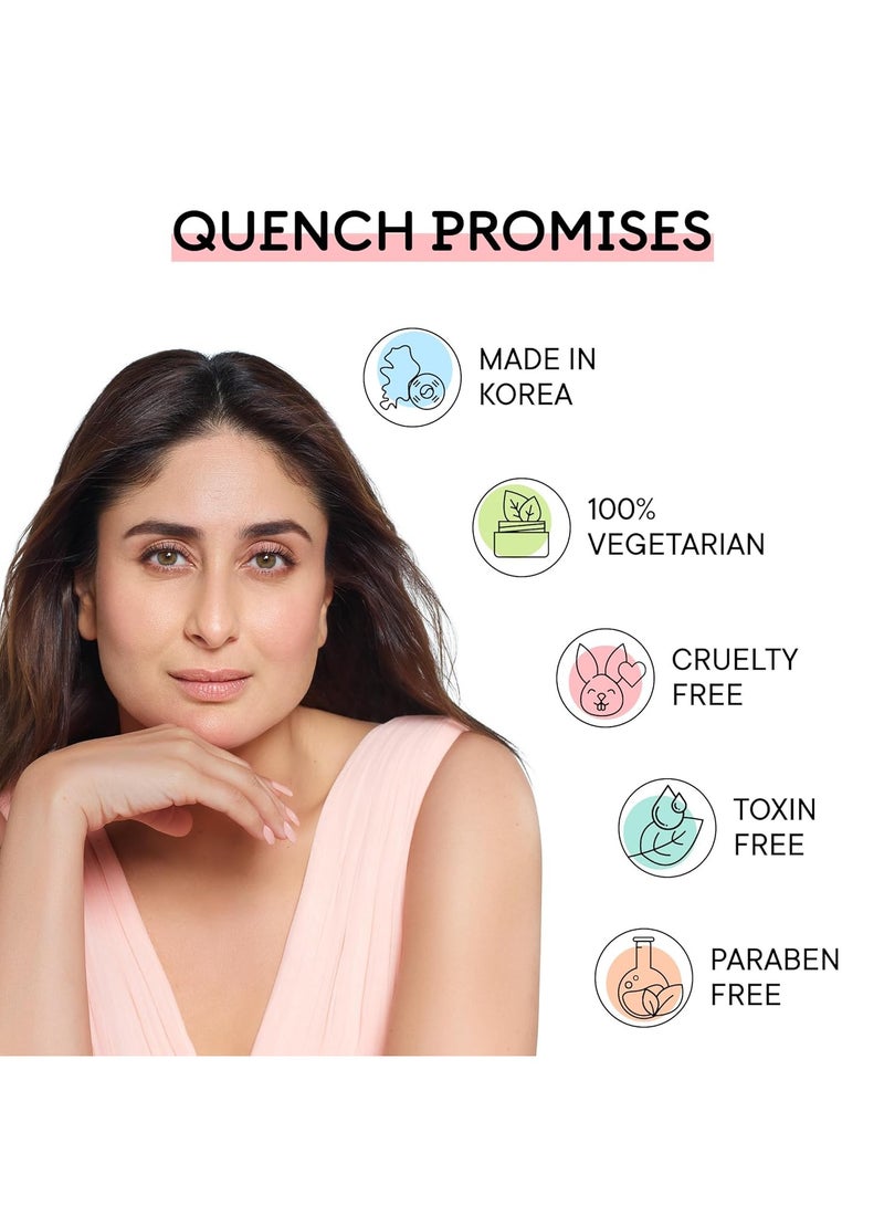 Quench Vitamin C Brightening Primer with Ultra Fine Shimmer Pigment | Gives Brighter, Dewy Complexion | Lightweight & Non-Sticky | Made in Korea (30ml)  - Image 3