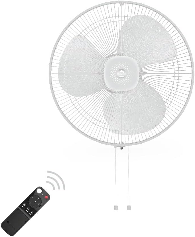 atomberg Renesa Energy Efficient 400 mm 3 Blade Wall-Mounted Fan with remote (Snow White) - Image 1