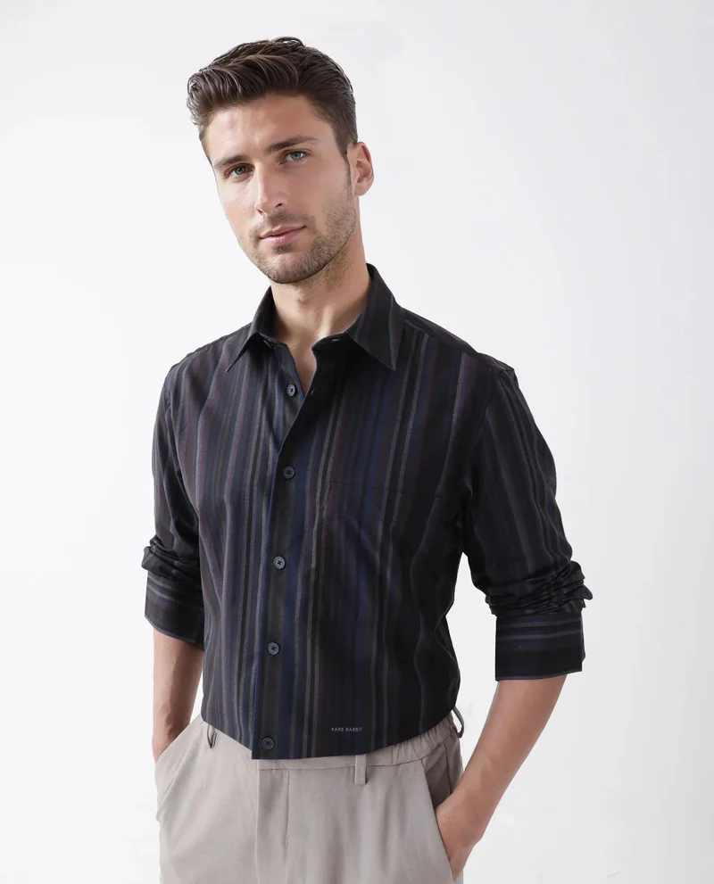 Rare Rabbit Men's Relaxed Stripe Shirt