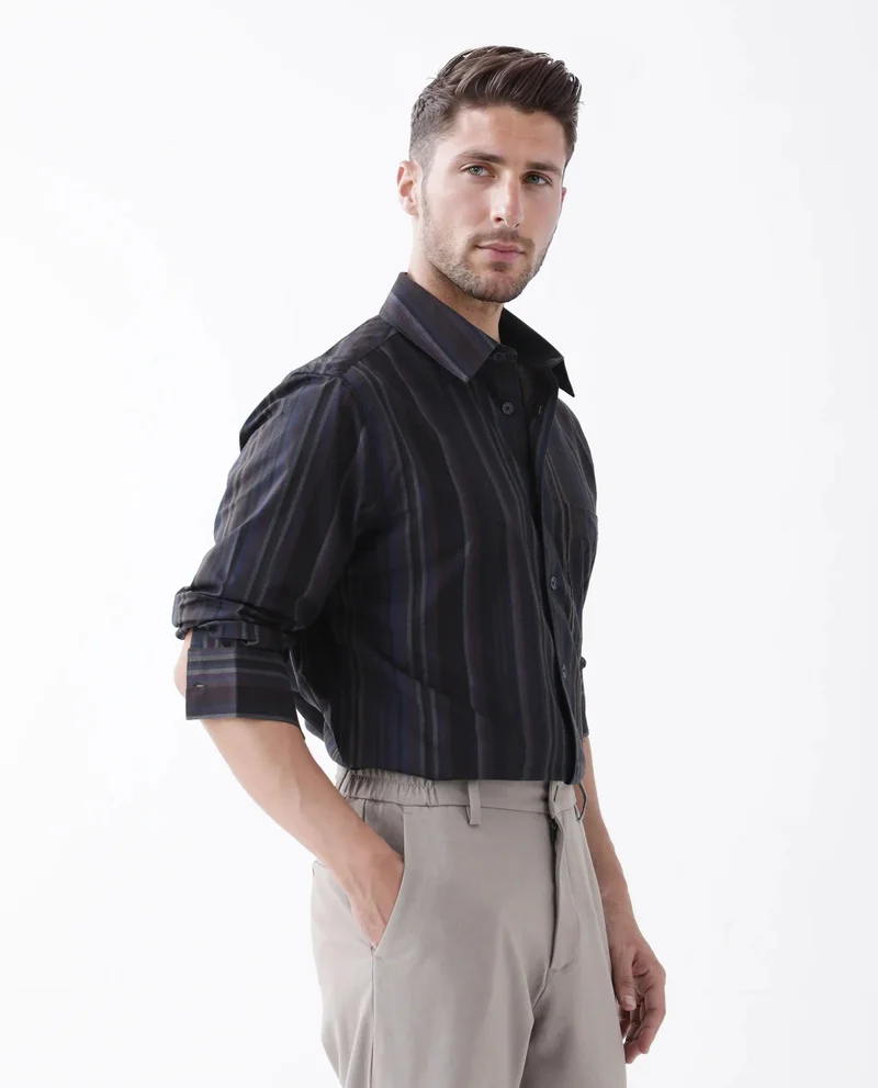 Rare Rabbit Men's Relaxed Stripe Shirt