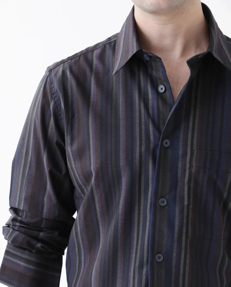 Rare Rabbit Men's Relaxed Stripe Shirt