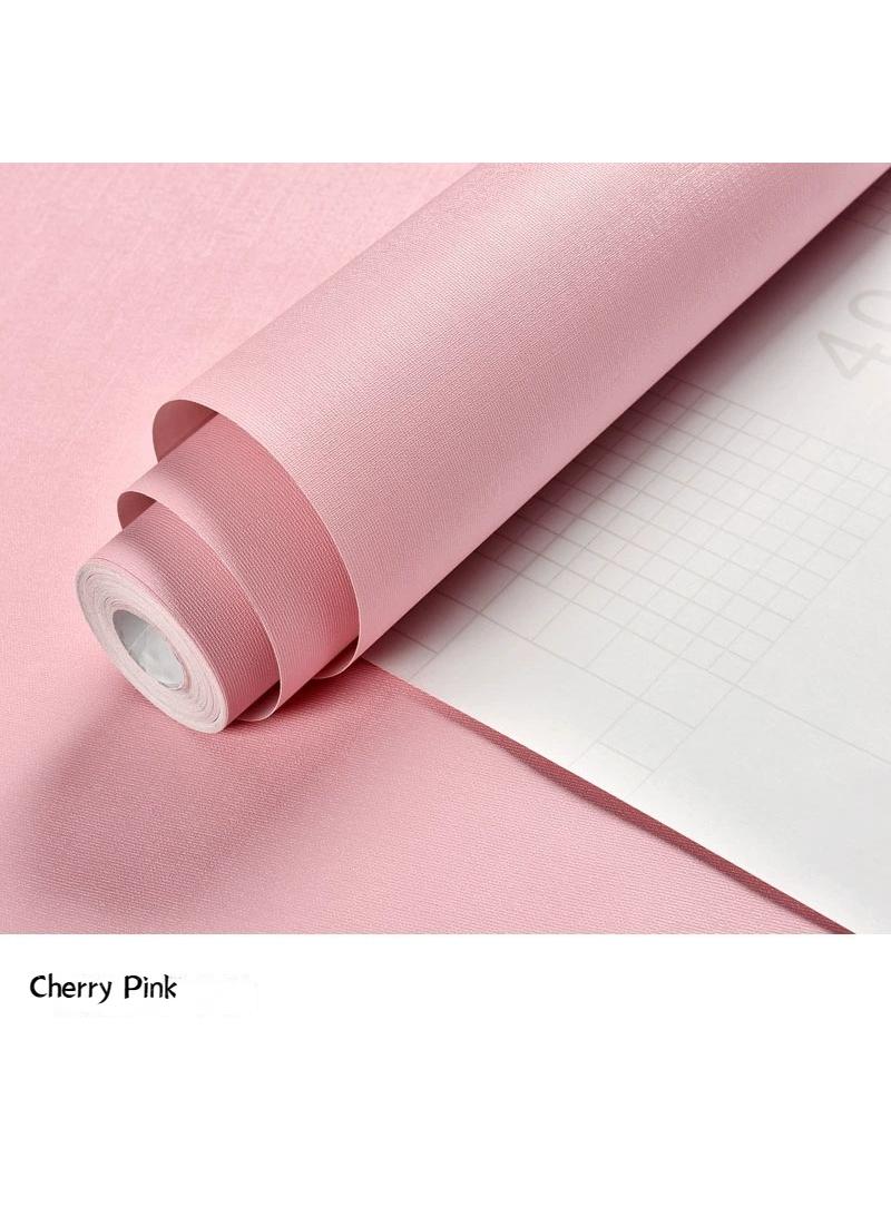 Bluejw ورق جدران ذاتي اللصق مقاوم للماء والرطوبة ورق جدران قابل للغسل ملصقات بلون صلب لغرفة النوم وغرفة المعيشة جدار خلفي 10x0.6 متر - Image 1