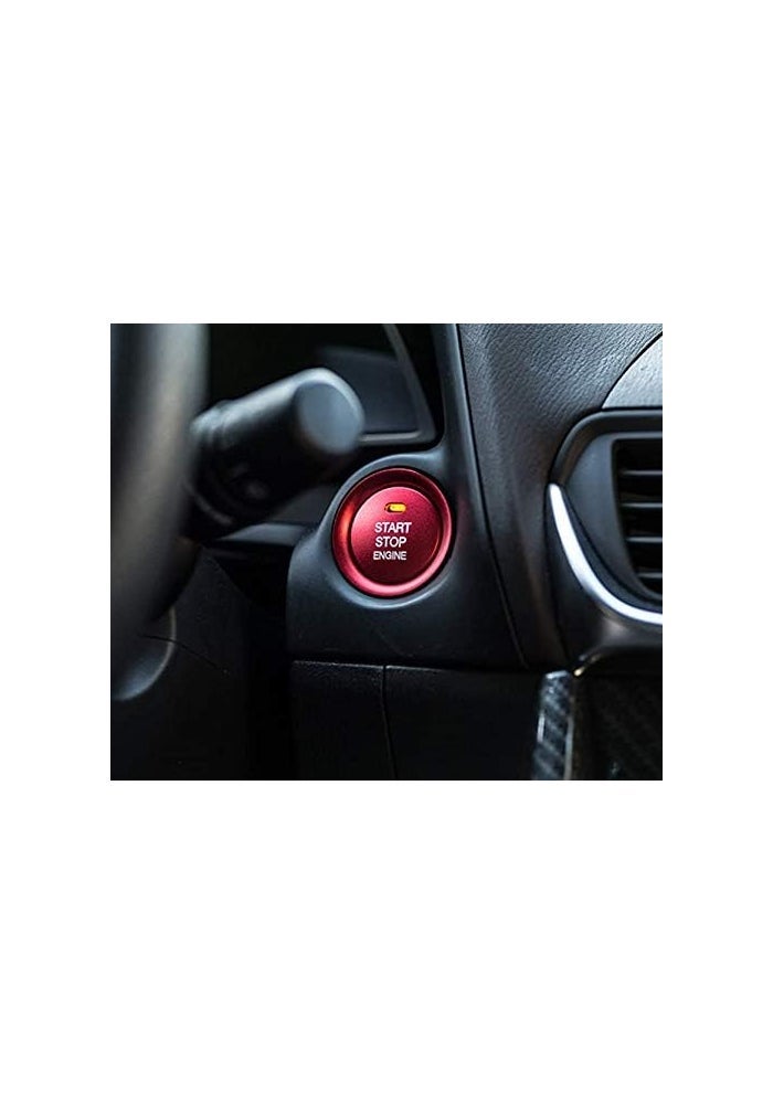 Duoles MAXDOOL 2pc Set Red Aluminum Keyless Engine Push Start Button & Decoration Ring for Mazda - Image 5