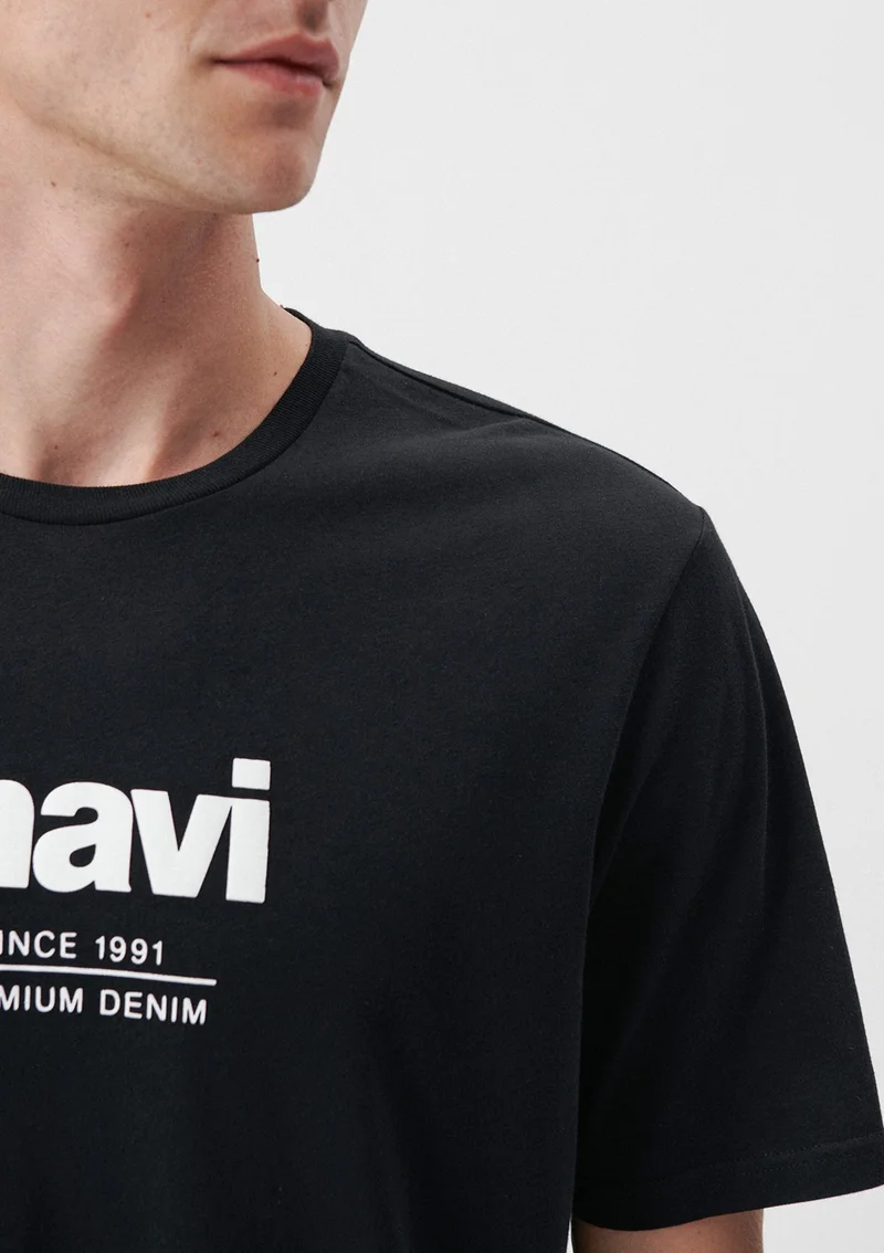 مافي Blue Men's Since 1991 Printed Black T-Shirt 066849-900