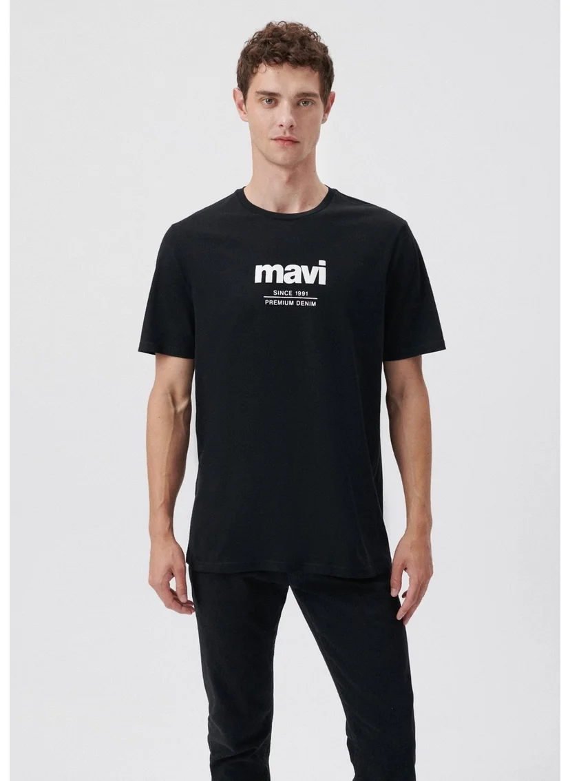 MAVI Blue Men's Since 1991 Printed Black T-Shirt 066849-900