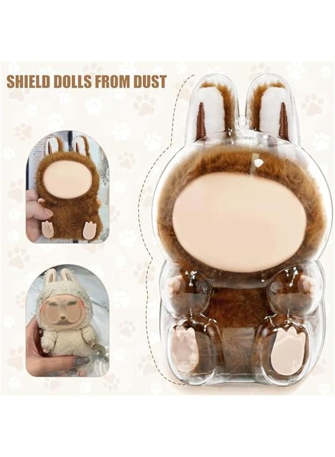 Protective Case for LABUBU, High Clear Case Cover for Labubu Have A Seat, Acrylic Display Box with Keychains (Doll Not Include)  - Image 3