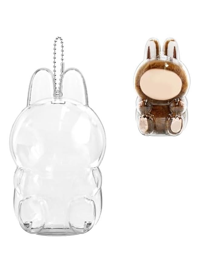 Protective Case for LABUBU, High Clear Case Cover for Labubu Have A Seat, Acrylic Display Box with Keychains (Doll Not Include)  - Image 1