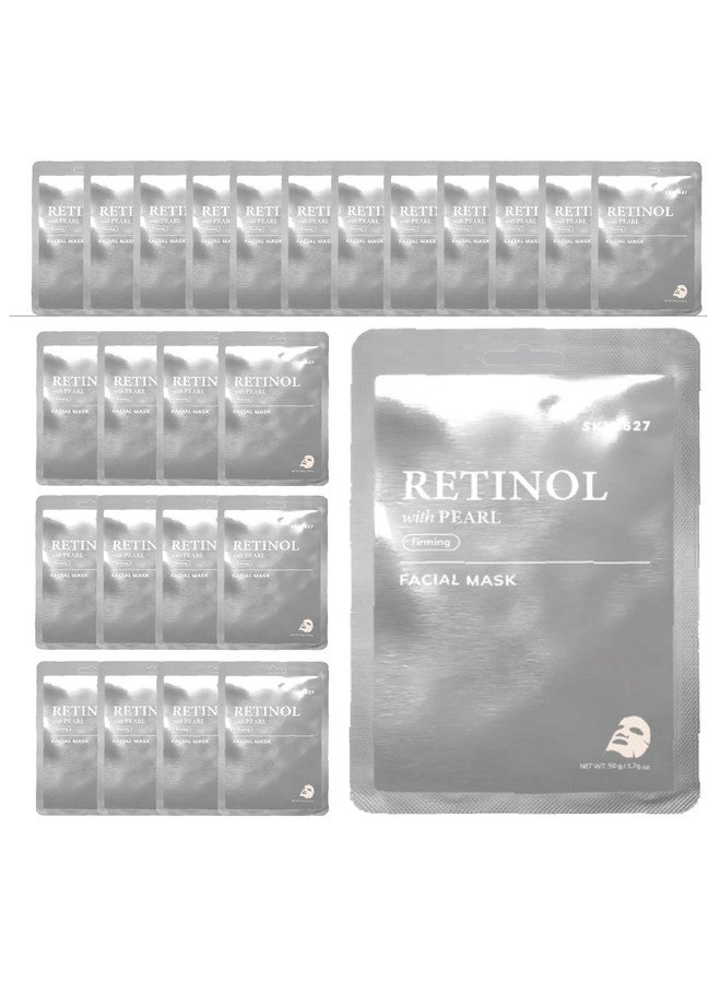 Innerest SKIN627 Bulk 24PK Face Masks Skincare, Facial Mask, Sheet Masks Korean (24PK Retinol with Pearl) - Image 1