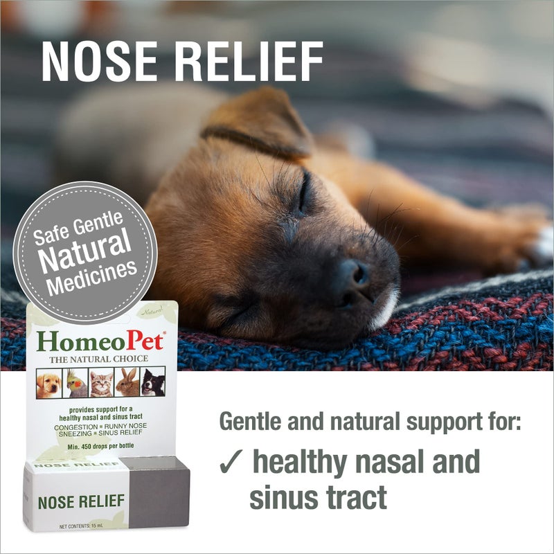 HomeoPet Nose Relief, Safe and Natural Sinus Supplement for Cats, Dogs, and Other Small Animals, 15 Milliliters - Image 2