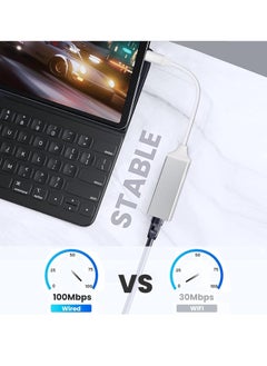 SYOSI USB C to Ethernet Adapter Type-C to RJ45 Gigabit Ethernet LAN Network Adapter Compatible with MacBook Pro 2019/2018/2017 MacBook Air and More  - Image 3